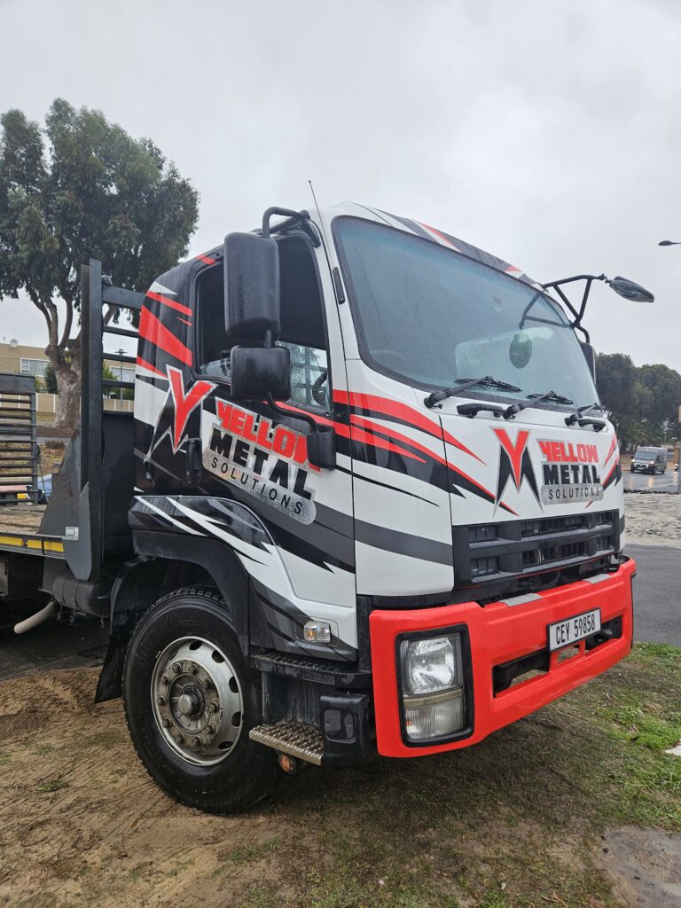 Yellow metal-Isuzu-Truck-Branding